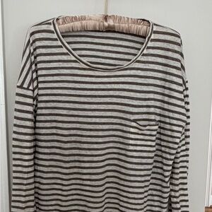 Women’s Vince Lightweight Striped Long Sleeve Top